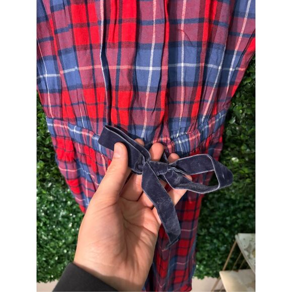 Aerie NWT Plaid Flannel Pajama Romper Sz Small - Picture 3 of 7
